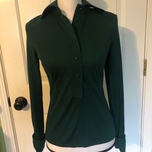 Jeane Eddy for Sinclair Emerald green Blouse